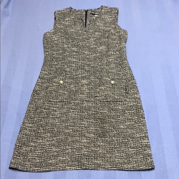 Karl Lagerfeld Dresses & Skirts - Karl Lagerfeld Monochrome Tweed Dress Sleeveless Sheath Mini Dress